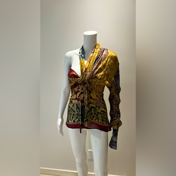 Vintage Roberto Cavalli fall 2004 Runway one-sleeve blouse - Picture 5 of 15